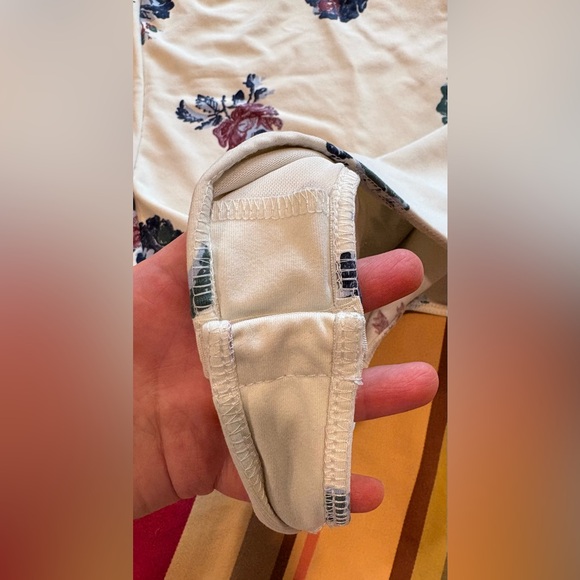 Free People fp Intimately Printed Square Eyes Ivory Floral Print Bodysuit - Picture 6 of 7